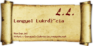 Lengyel Lukrécia névjegykártya
