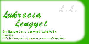 lukrecia lengyel business card