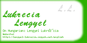 lukrecia lengyel business card